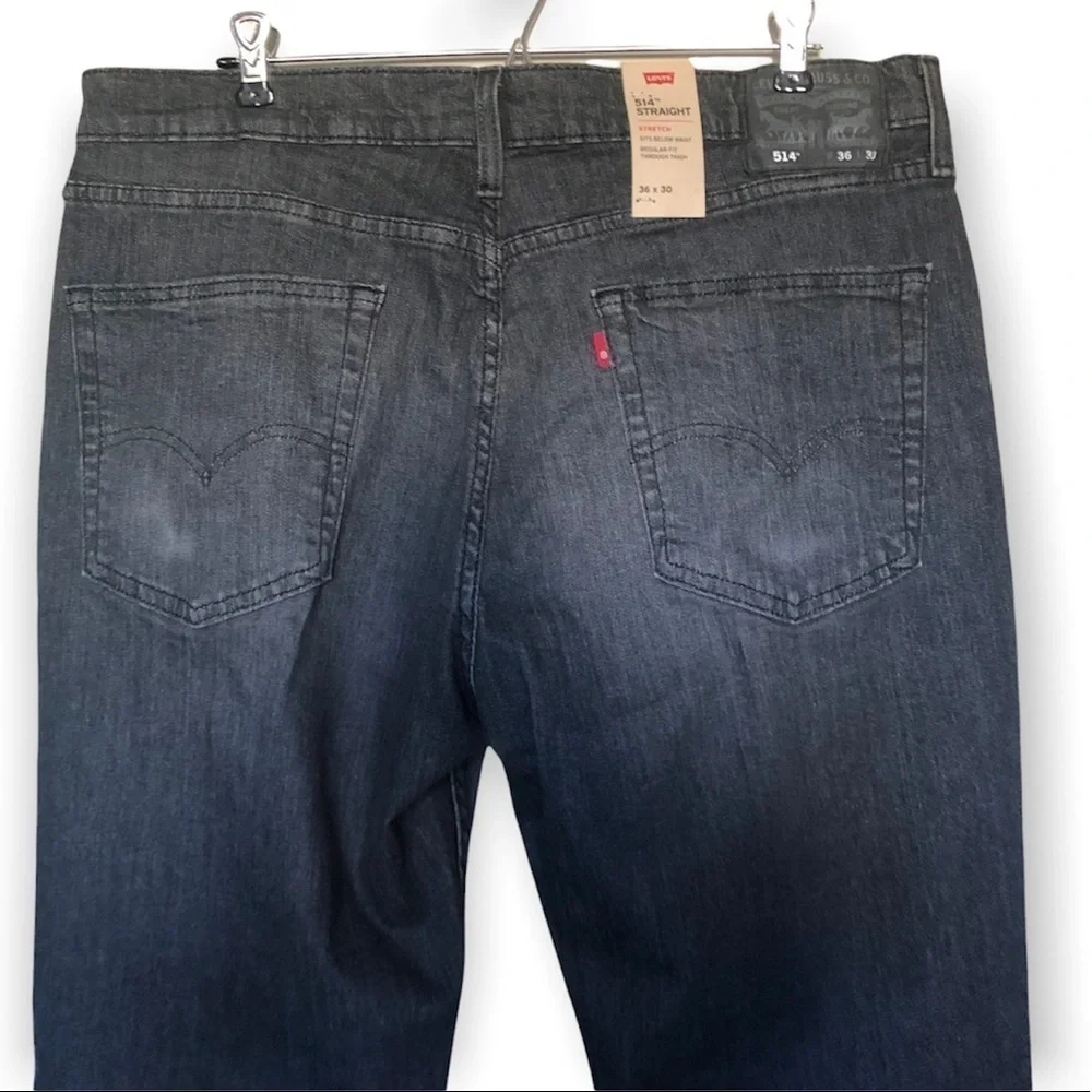 NWT Levi’s 514 Stretch Straight- fit jeans black